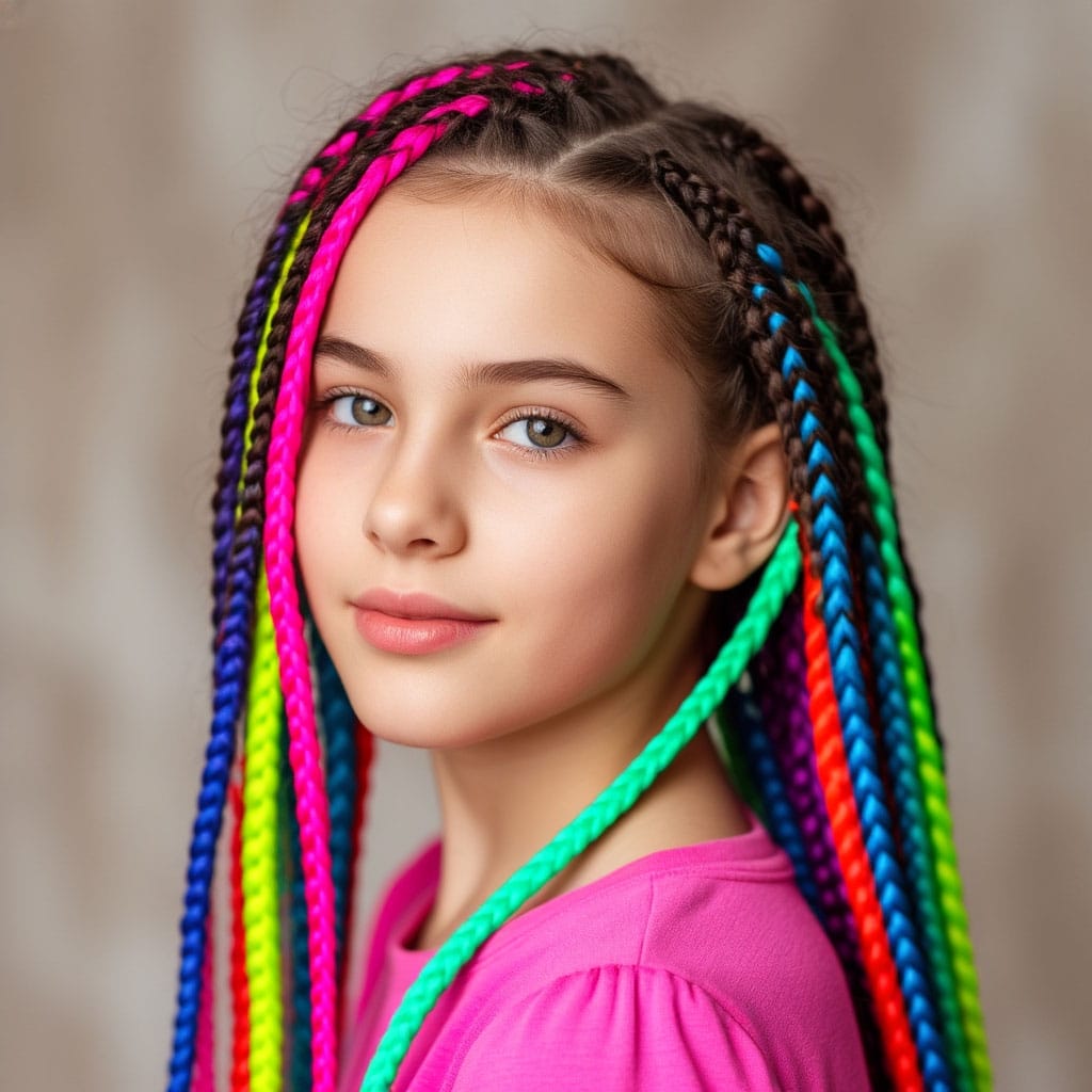 Детские афрокосички с каникалоном Казань